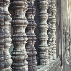 Angkor Wat temple windows  Cambodia