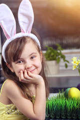 Easter bunny - a young girl in disguise