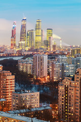 Fototapeta na wymiar view of the night in Moscow