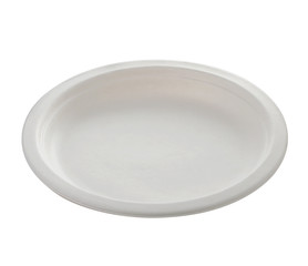 white plate on white background