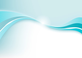 Obraz premium Streszczenie niebieskie fale - koncepcja strumień danych