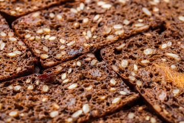 Sliced bread with seeds