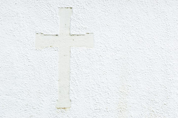 Cross on wall