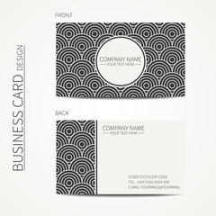 Vintage creative simple monochrome business card template for
