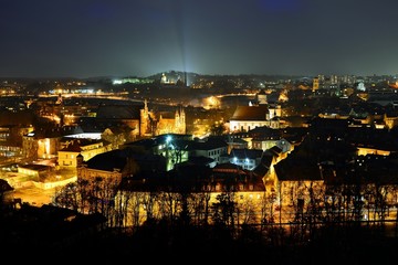 Vilnius Winter Panorama From Gediminas Castle Tower