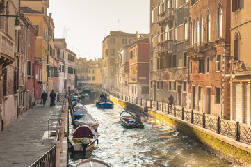 Unknown places and canals in Venice