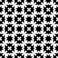 Fototapeta na wymiar Black and white seamless pattern, abstract background.