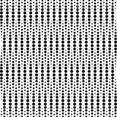 Black and white geometric seamless pattern with circle.