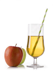 Apple juice isolated on white