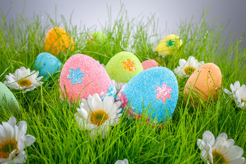 Fototapeta premium Decorated easter eggs