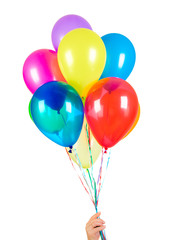 Balloons on a white background