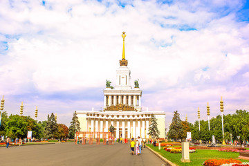 Obraz premium RUSSIA, 8 AUGUST 2014, main pavilion ENEA park in Moscow