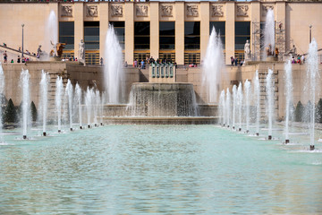 Paris - Fountains at Tracadero.