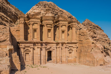 The Monastery (Al Deir) in Nabatean city of  Petra Jordan