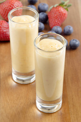 fruit smoothie in a small shot glass
