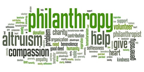 Philanthropy - words set - obrazy, fototapety, plakaty