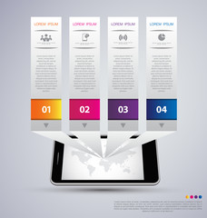 Infographic design with smartphone
