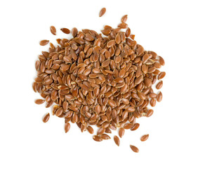 flax seed isolated on white