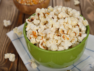 Popcorn in a bowl