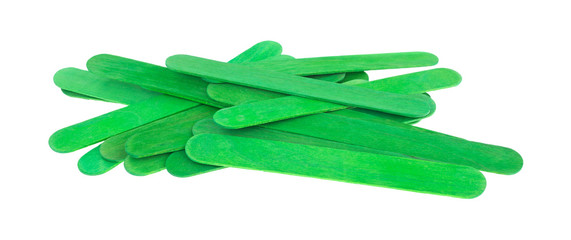 Green holiday craft sticks
