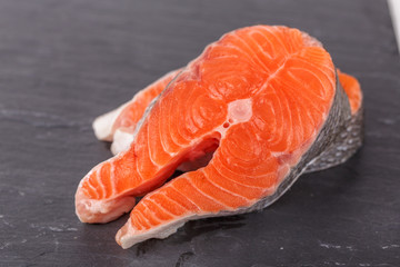 Fresh raw  salmon