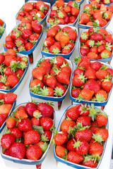 strawberries, market in Nyons, Rhone-Alpes, France