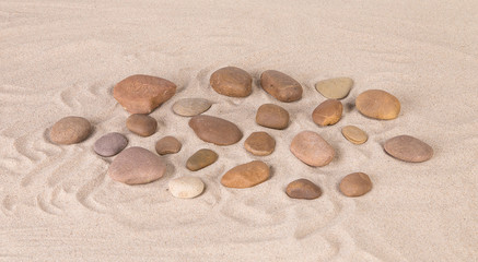 Rocks on the sand.