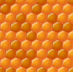 vector seamless pattern with glossy honeycombs