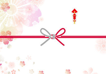 梅　桜　和柄 熨斗