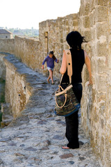 woman and girl in the castle