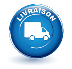 livraison sur bouton bleu