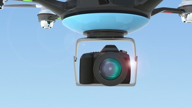 Multirotor  helicopter mounted with a DSLR camera