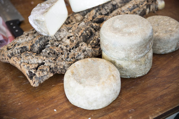 assortment of cheeses