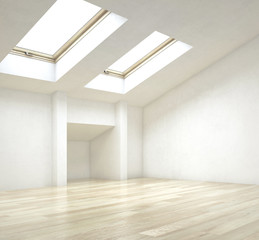 Empty Architectural Interior House Design