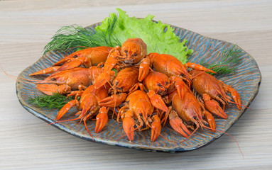 Boiled crayfish