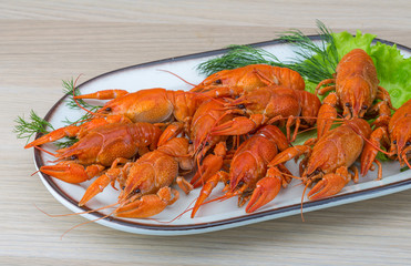 Boiled crayfish