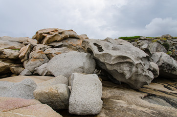 Stones on the beach of Corsica