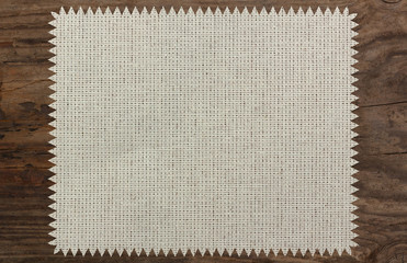 canvas napkin cloth table wooden zigzag patttern