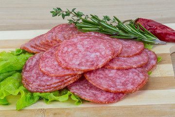 Sliced salami