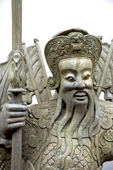 beard  in the temple bangkok asia     face