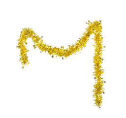 Christmas golden tinsel