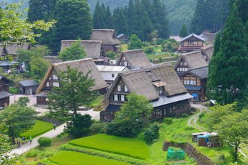Historic Village of Gokayama in summer, Ainokura Gassho-zukuri v