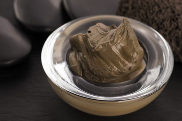 Dead Sea mud in a bowl