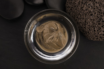 Dead Sea mud in a bowl