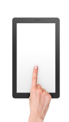 Computer tablet with blank screen with reflection
