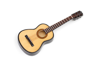guitar on the white background