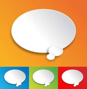 Paper speech bubble