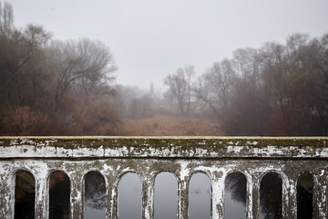 old bridge railing