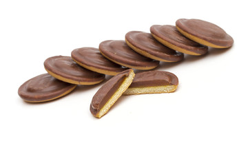 cookies on the white background