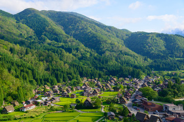 Historic Village of Shirakawa-go in summer